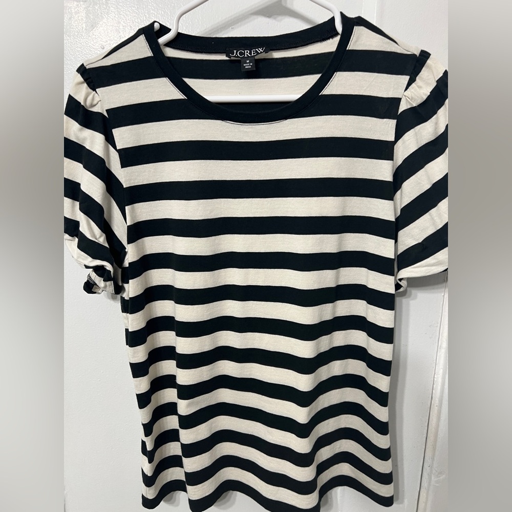 Black and White Striped Women's Top J Crew like new